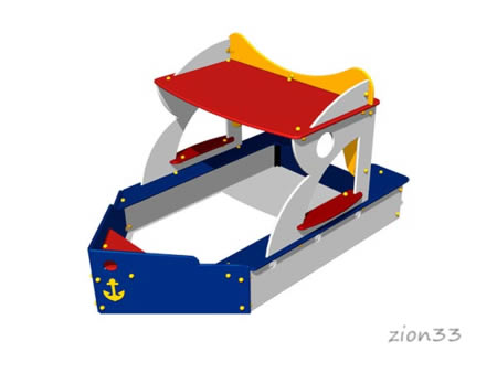 Песочница-макет «Кораблик» эскиз