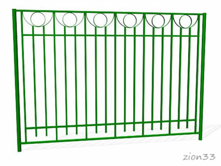 Забор металлический ОЗ-28 эскиз