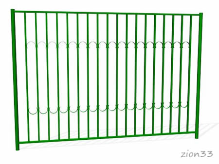 Забор металлический сварной ОЗ-3 эскиз