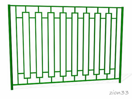 Забор металлический сварной ОЗ-13 эскиз