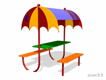 Детский столик с навесом «Зонтик» эскиз